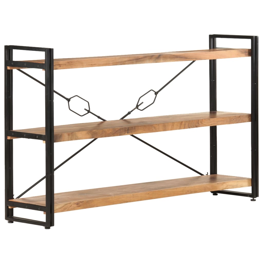3-Tier Bookcase 60X30X Solid Acacia Wood
