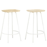 Bar Stools 2 Pcs Solid Mango Wood