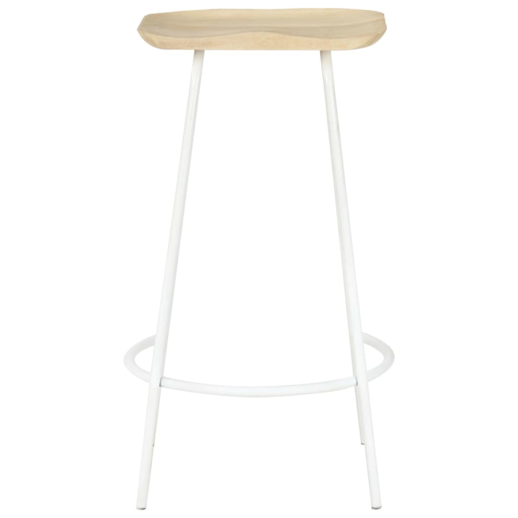 Bar Stools 2 Pcs Solid Mango Wood