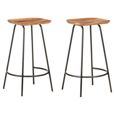 Bar Stools 4 Pcs Solid Acacia Wood