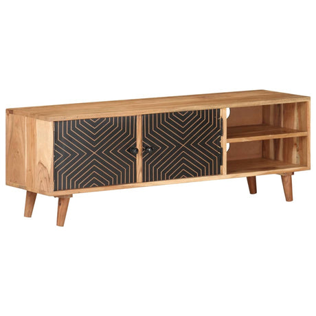 Tv Cabinet 115X30X39 Cm Solid Acacia Wood