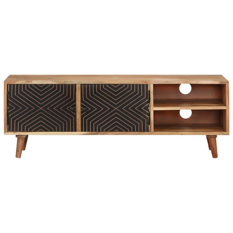 Tv Cabinet 115X30X39 Cm Solid Acacia Wood