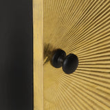 Bedside Cabinet With Brass Front 40X30X50 Cm Solid Mango Wood