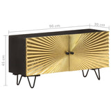 Tv Cabinet 90X30X45 Cm Solid Mango Wood