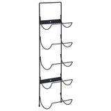 Wall Mounted Wine Rack For 5 Bottles Black Iron