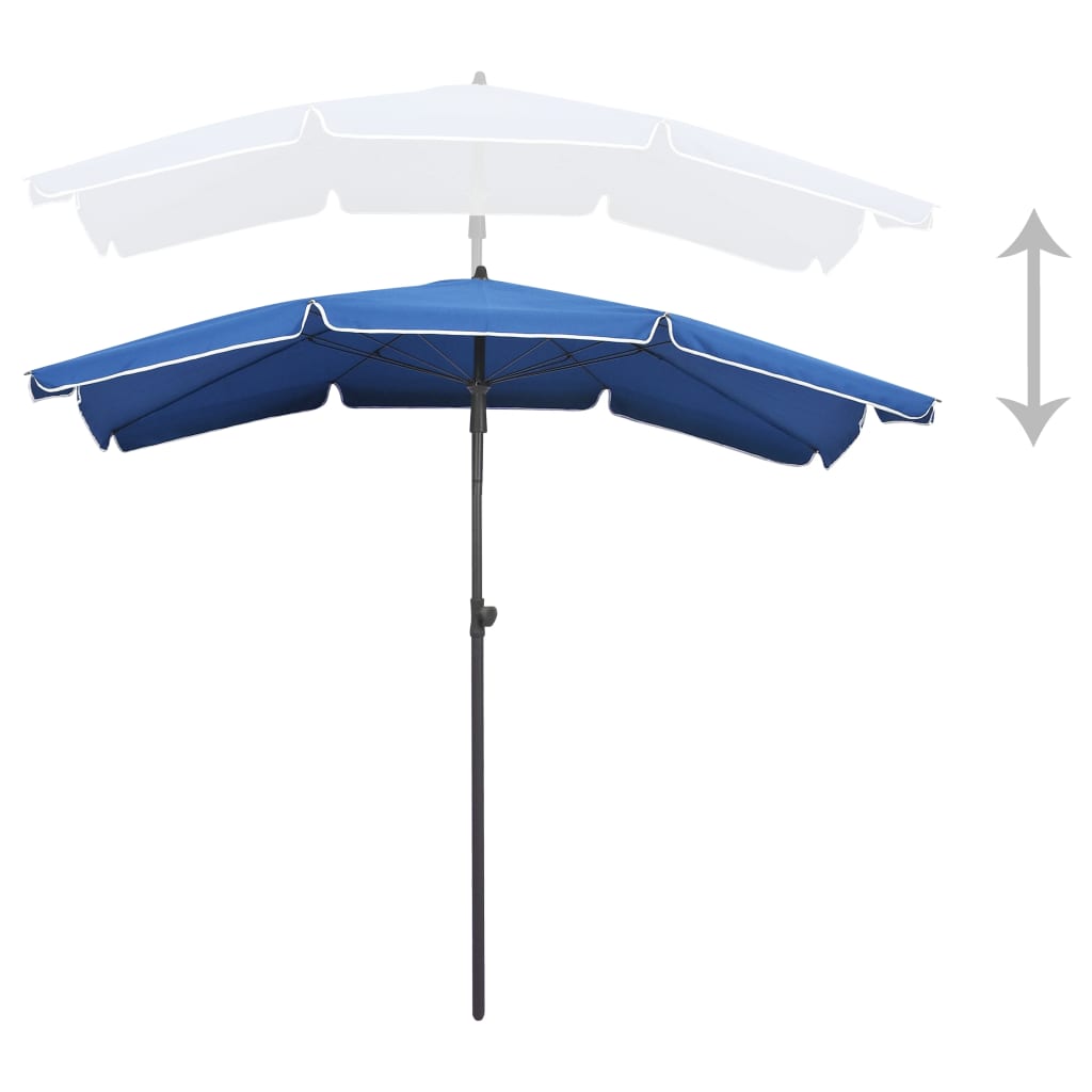Garden Parasol With Pole 200X130 Cm
