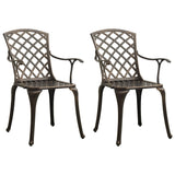 Garden Chairs 2 Pcs Cast Aluminium