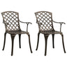 Garden Chairs 2 Pcs Cast Aluminium