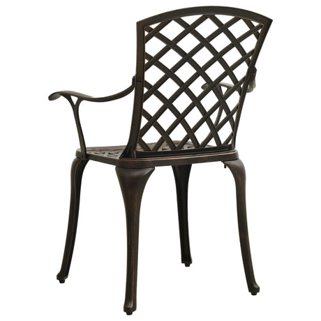 Garden Chairs 2 Pcs Cast Aluminium