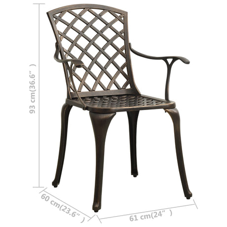 Garden Chairs 2 Pcs Cast Aluminium