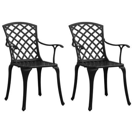 Garden Chairs 2 Pcs Cast Aluminium