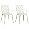 Garden Chairs 2 Pcs Cast Aluminium