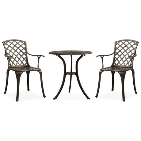 3 Piece Bistro Set Cast Aluminium
