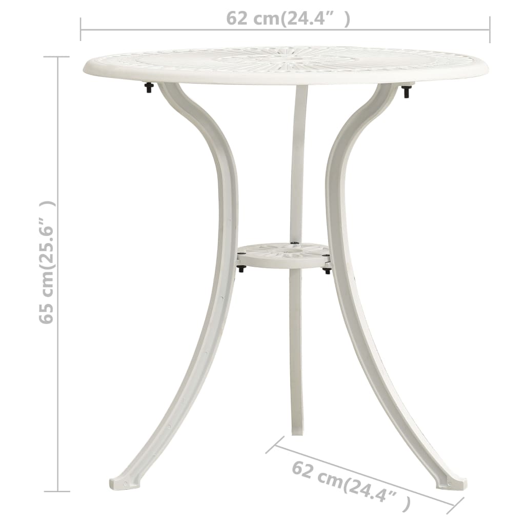 3 Piece Bistro Set Cast Aluminium