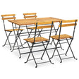 9 Piece Folding Outdoor Dining Set Solid Acacia Wood