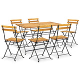 9 Piece Folding Outdoor Dining Set Solid Acacia Wood