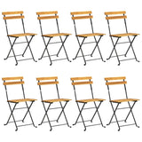9 Piece Folding Outdoor Dining Set Solid Acacia Wood