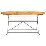 9 Piece Folding Outdoor Dining Set Solid Acacia Wood