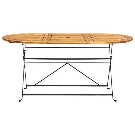 9 Piece Folding Outdoor Dining Set Solid Acacia Wood