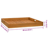 Serving Tray Solid Teak Wood