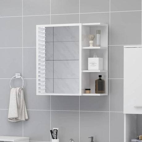 Bathroom Mirror Cabinet 62.5X20.5X64 Cm Engineered Wood