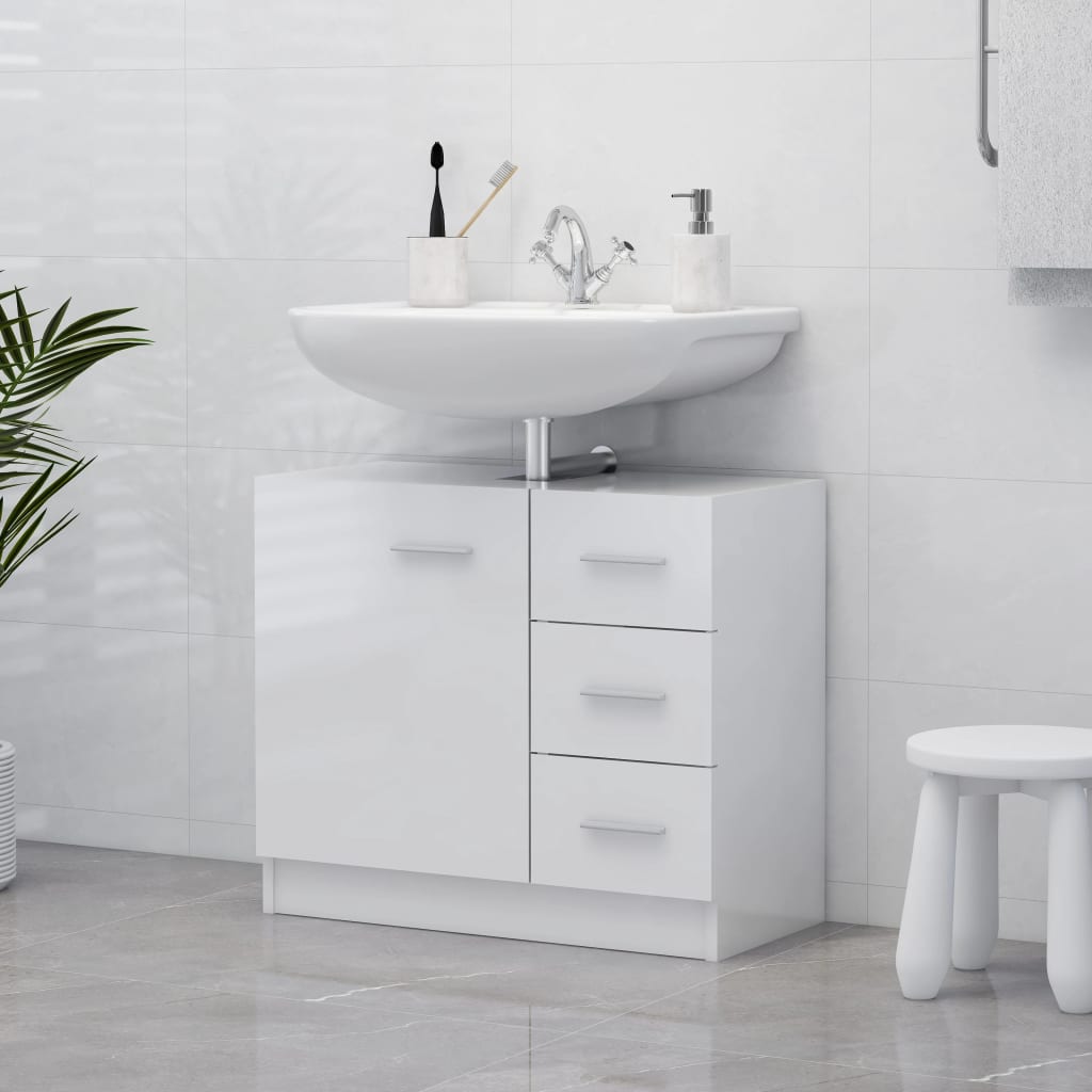 Sink Cabinet 63X30X54 Cm Engineered Wood