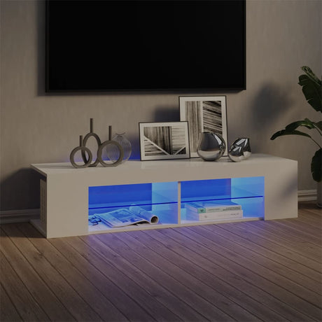 Tv Cabinet With Led Lights 135X39X30 Cm