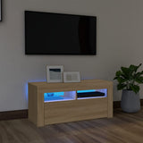 Tv Cabinet With Led Lights 90X35X40 Cm