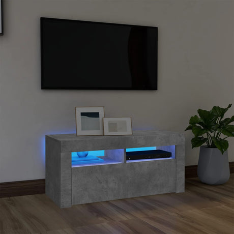 Tv Cabinet With Led Lights 90X35X40 Cm