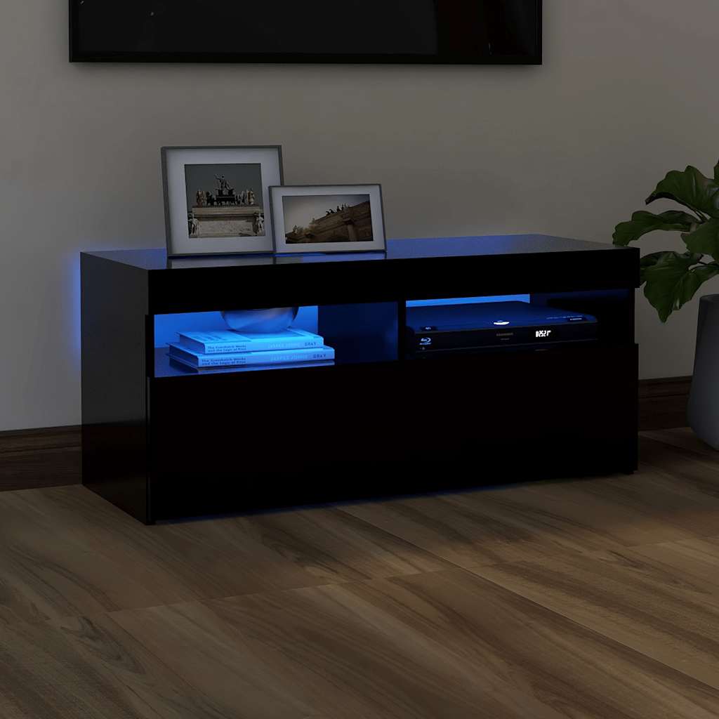 Tv Cabinet With Led Lights 60X35X40 Cm