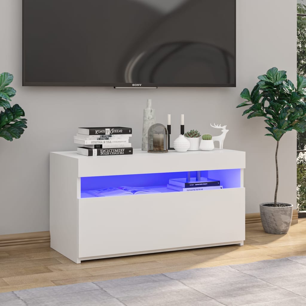 Tv Cabinet With Led Lights 60X35X40 Cm