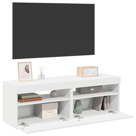 Tv Cabinet With Led Lights 60X35X40 Cm