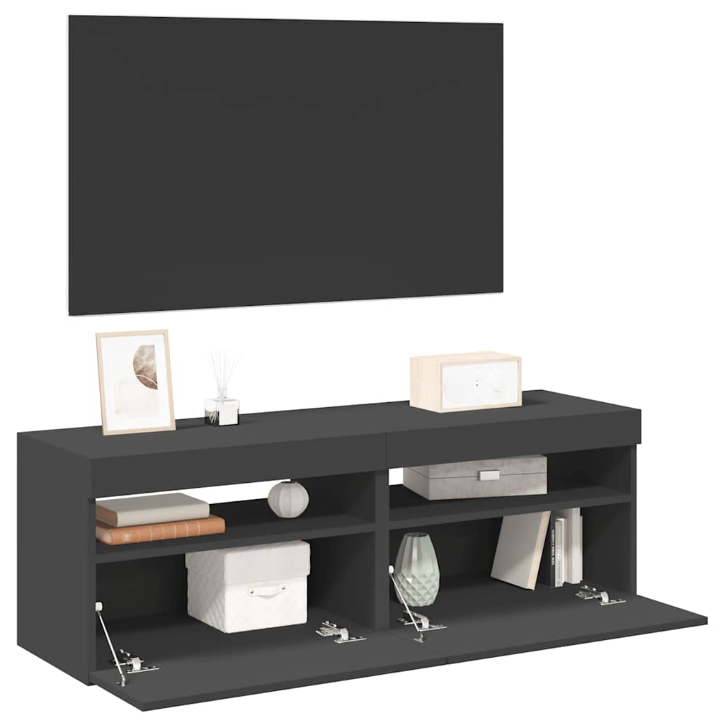 Tv Cabinet With Led Lights 60X35X40 Cm