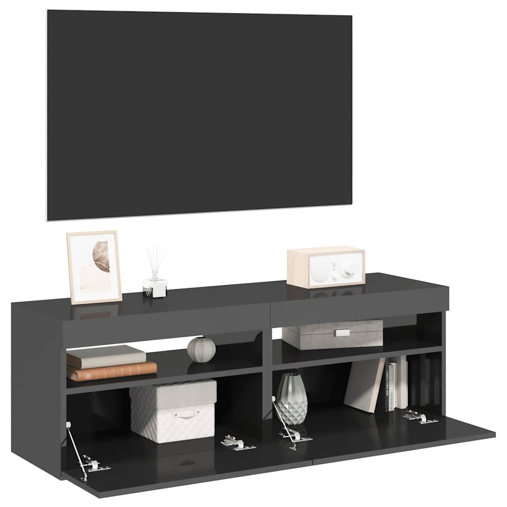 Tv Cabinet With Led Lights 60X35X40 Cm