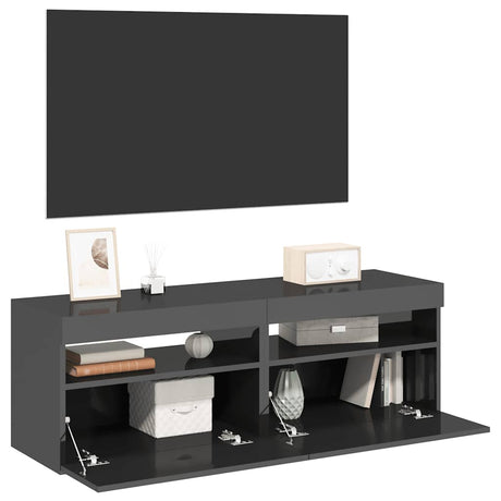 Tv Cabinet With Led Lights 60X35X40 Cm