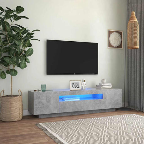 Tv Stand With Led Lights - , 160X35X40 Cm, Made From Engineered Wood