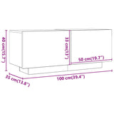 Tv Cabinet 100X35X40 Cm Engineered Wood