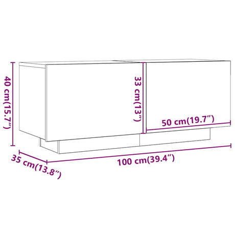 Tv Cabinet 100X35X40 Cm Engineered Wood