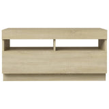 Tv Cabinet With Led Lights 80X35X40 Cm