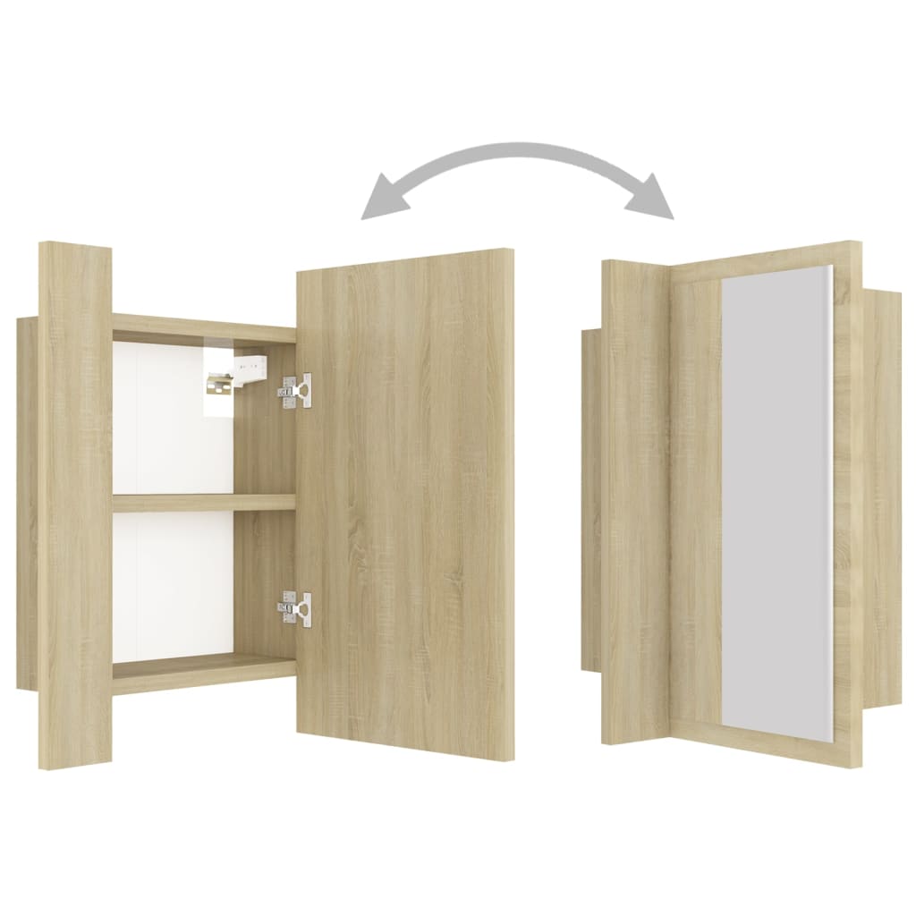 Led Bathroom Mirror Cabinet 40X12X45 Cm Acrylic