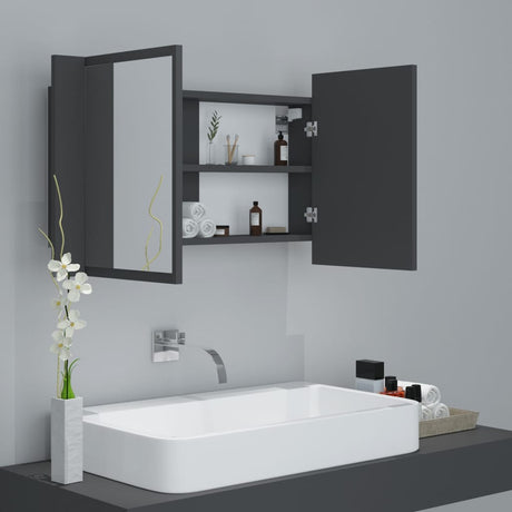 Led Bathroom Mirror Cabinet 80X12X45 Cm Acrylic