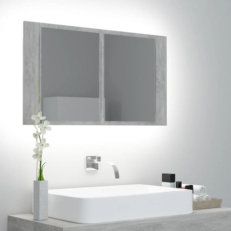 Led Bathroom Mirror Cabinet 80X12X45 Cm Acrylic