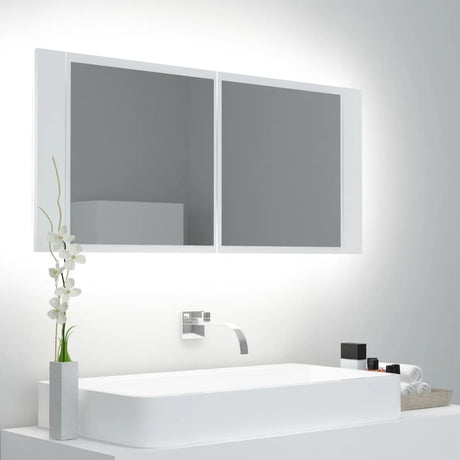 Led Bathroom Mirror Cabinet 100X12X45 Cm Acrylic