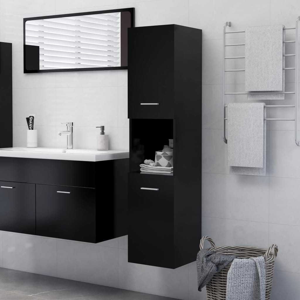 Bathroom Cabinet 30X30X130 Cm Engineered Wood