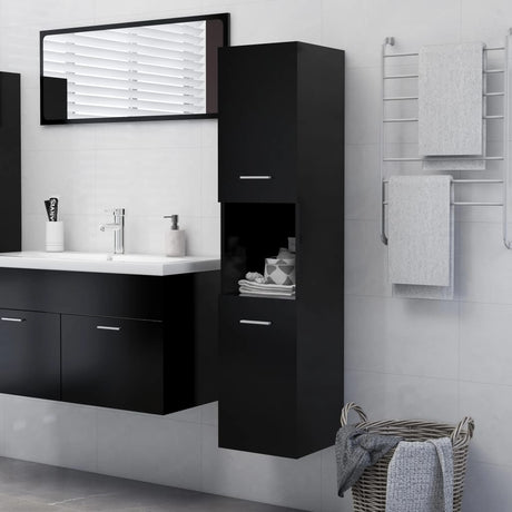 Bathroom Cabinet 30X30X130 Cm Engineered Wood
