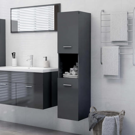 Bathroom Cabinet 30X30X130 Cm Engineered Wood