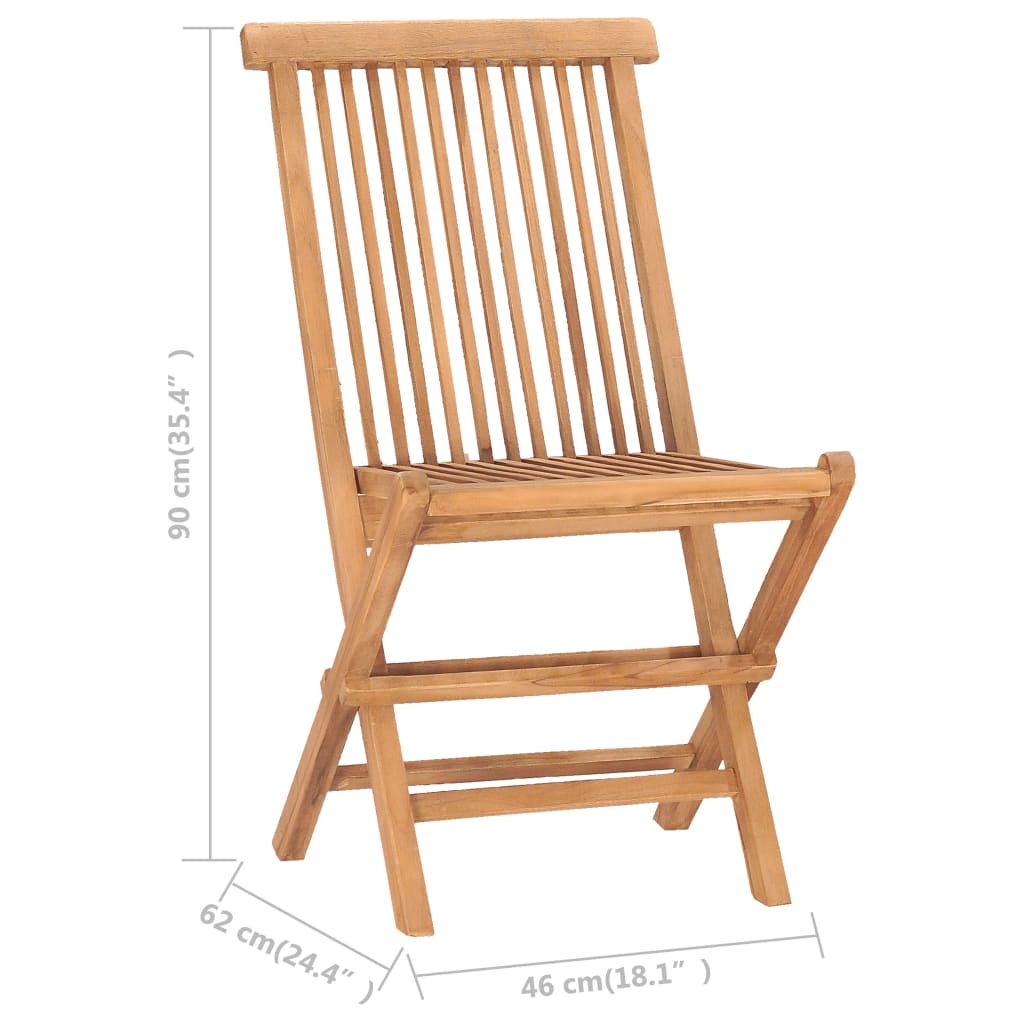 7 Piece Folding Outdoor Dining Set Solid Teak Wood