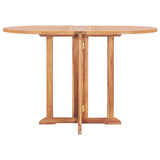 5 Piece Folding Outdoor Dining Set Solid Teak Wood 120 X 70 X 75 Cm