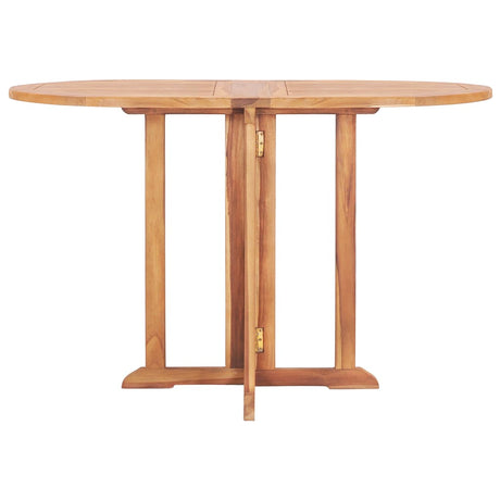 5 Piece Folding Outdoor Dining Set Solid Teak Wood 120 X 70 X 75 Cm