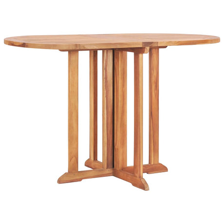 5 Piece Folding Outdoor Dining Set Solid Teak Wood 120 X 70 X 75 Cm